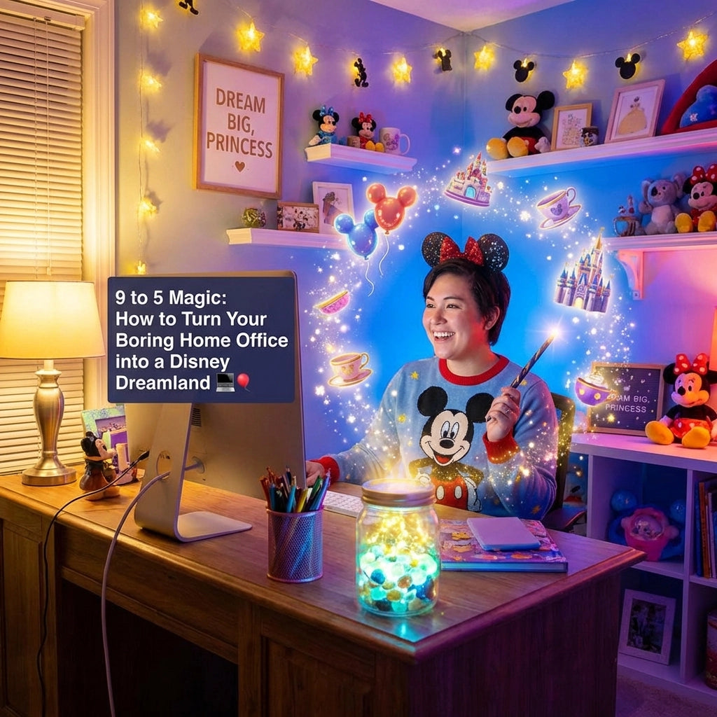 [HERO] 9 to 5 Magic: How to Turn Your Boring Home Office into a Disney Dreamland 💻🎈