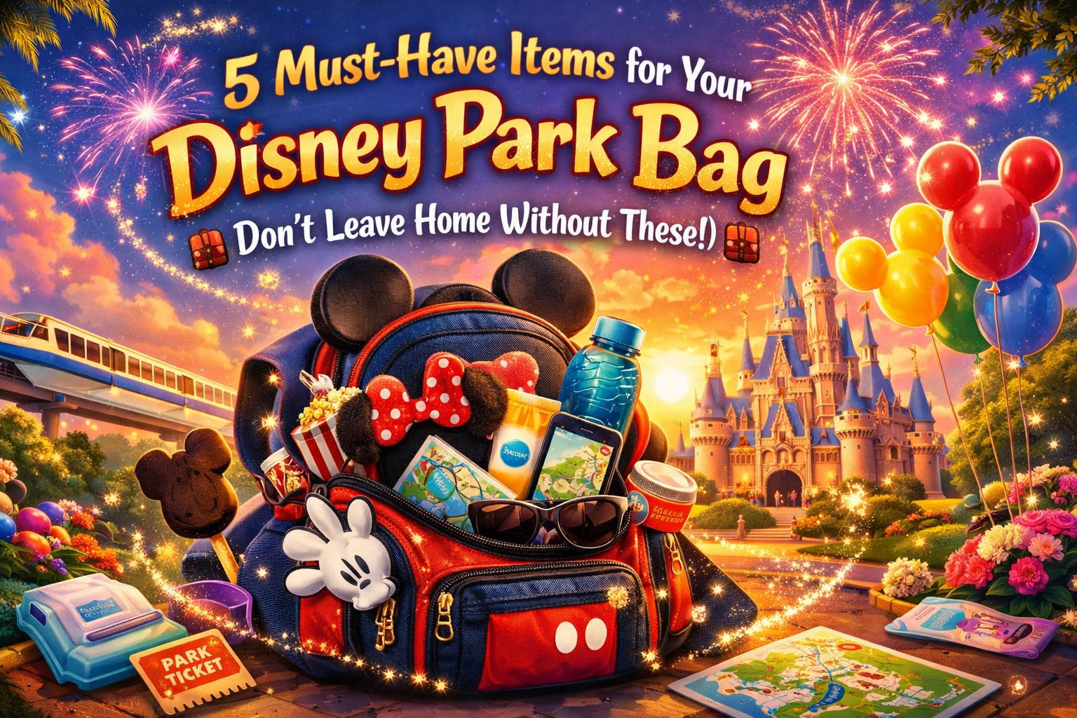 [HERO] 5 Must-Have Items for Your Disney Park Bag (Don't Leave Home Without These!) 🎒🎒