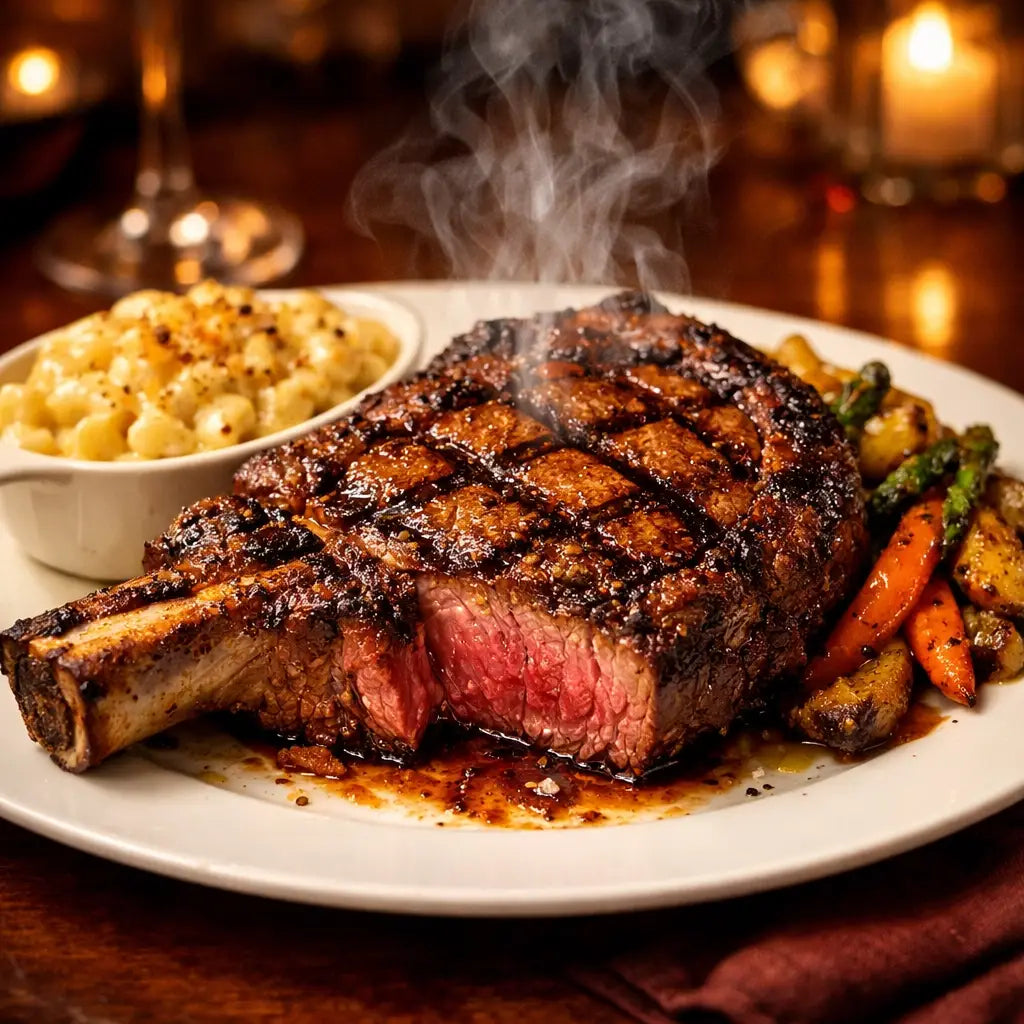 Oak-fired ribeye steak at Yachtsman Steakhouse Disney's Yacht Club