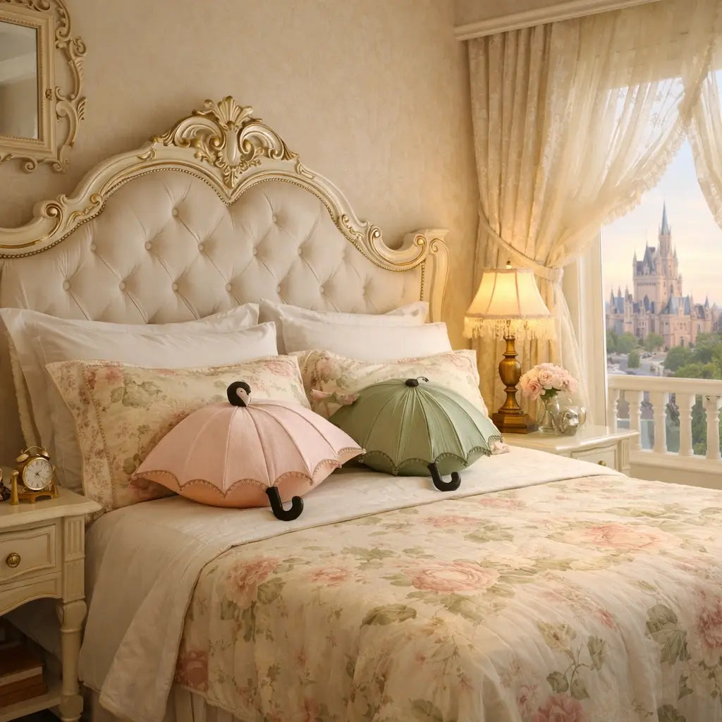 Mary Poppins-inspired Grand Floridian guest room with Cinderella Castle view
