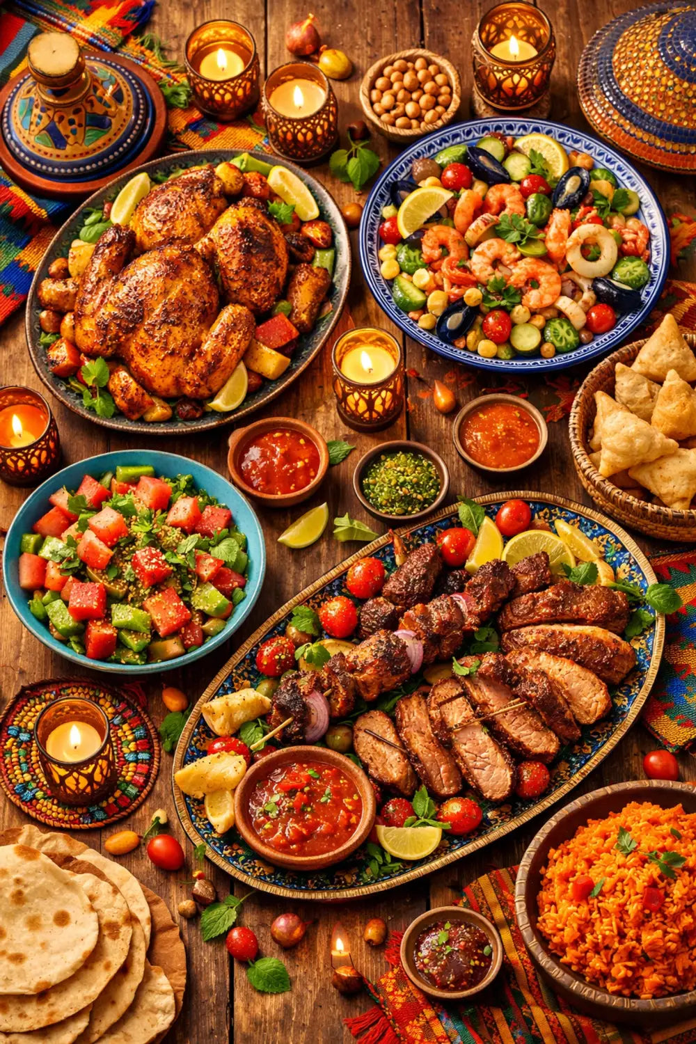 African-inspired cuisine spread at Boma restaurant Disney's Animal Kingdom Lodge